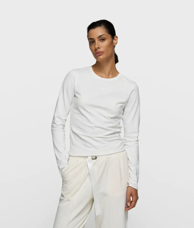 slim long sleeve tee | ecru made by 10days