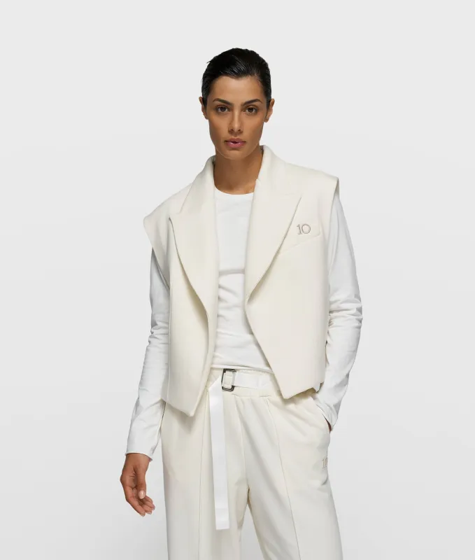 sleeveless blazer | pearl made by 10days