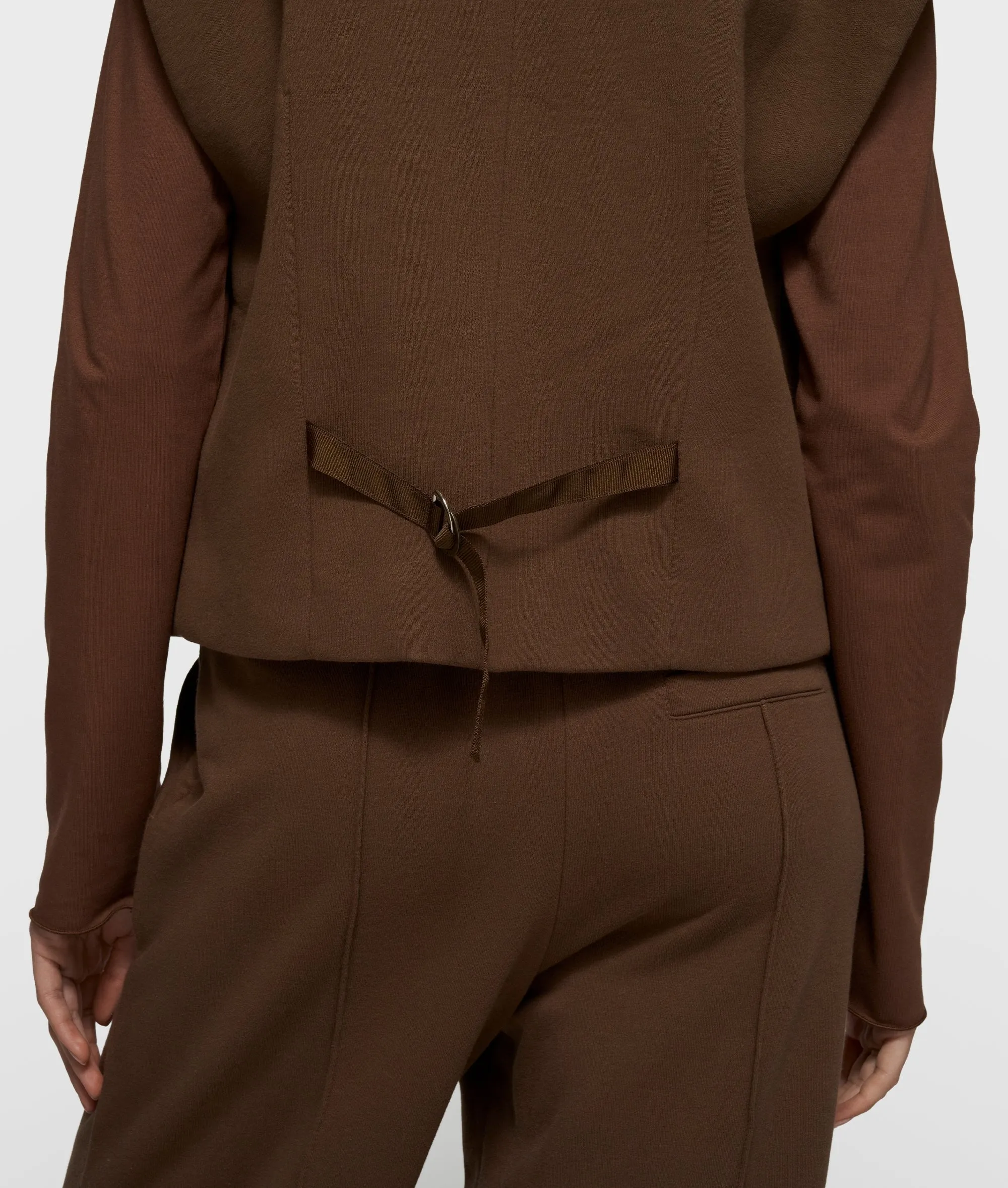 sleeveless blazer | dark truffle sold by 10days product image thumbnail 5