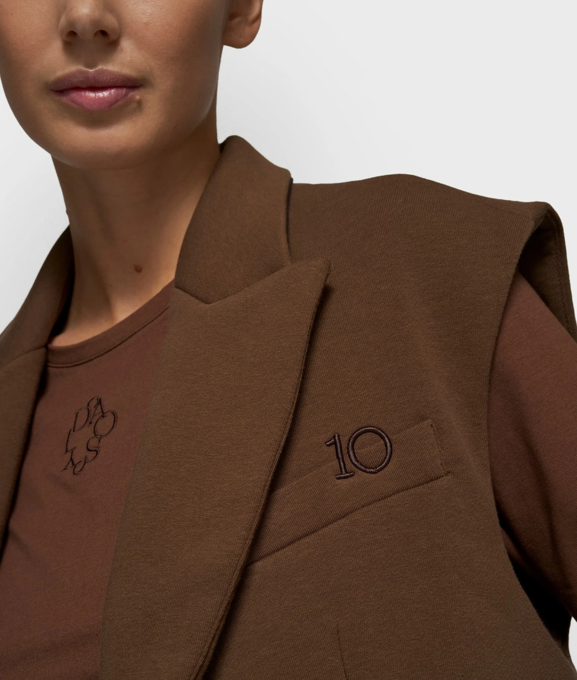 sleeveless blazer | dark truffle sold by 10days product image thumbnail 2