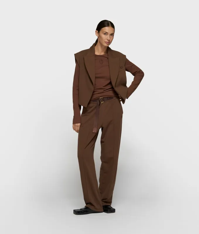 belt jogger | dark truffle made by 10days