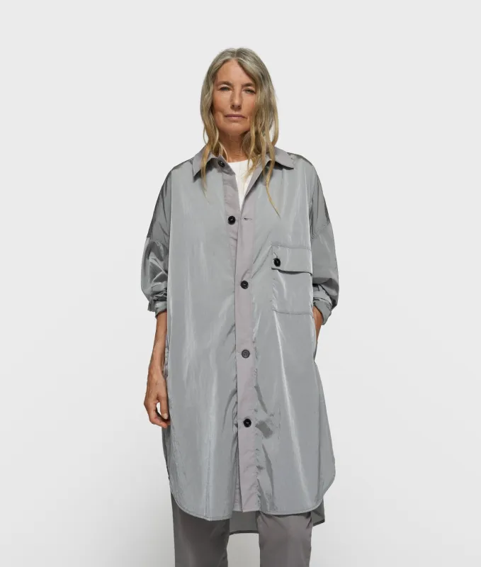 oversized shirt jacket | light graphite made by 10days