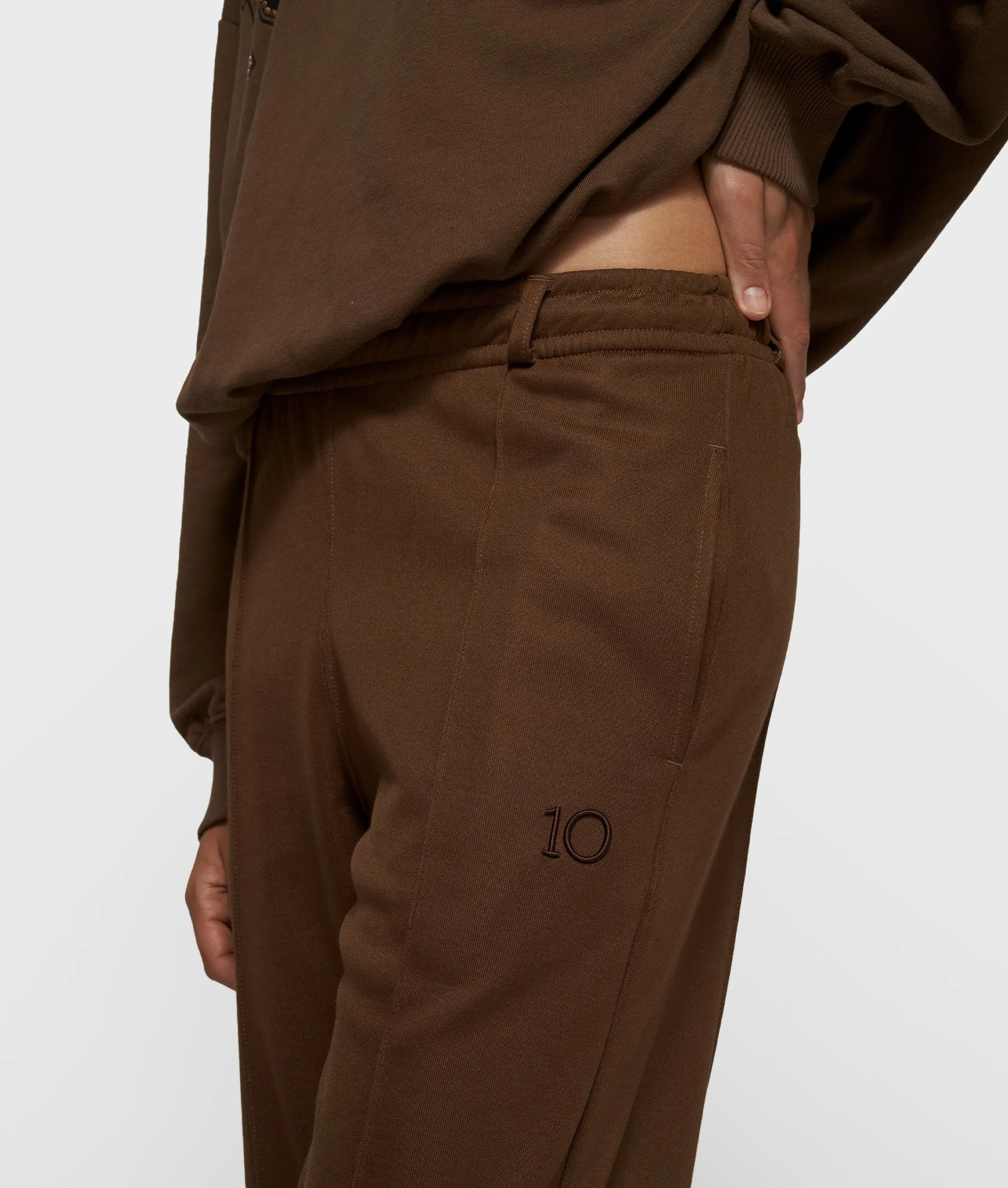 tapered track pants | dark truffle sold by 10days product image thumbnail 4