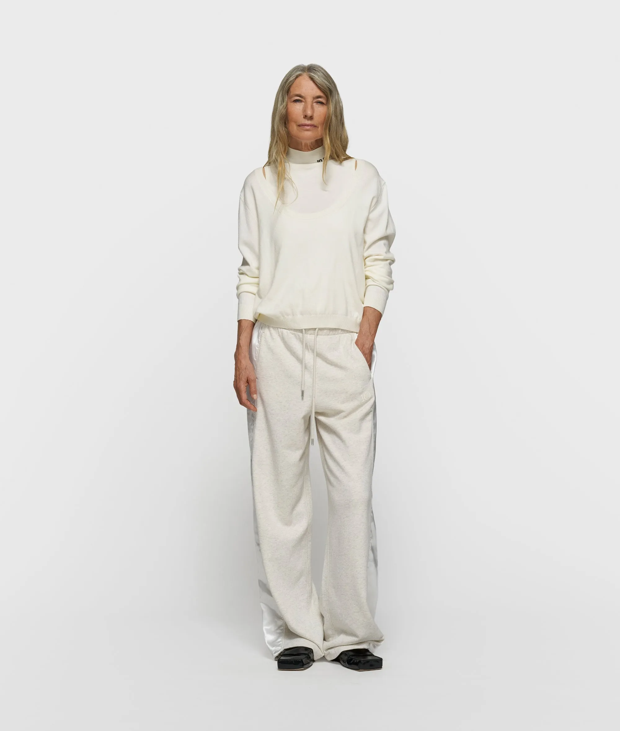 deep neck knit sweater | ecru sold by 10days product image thumbnail 3