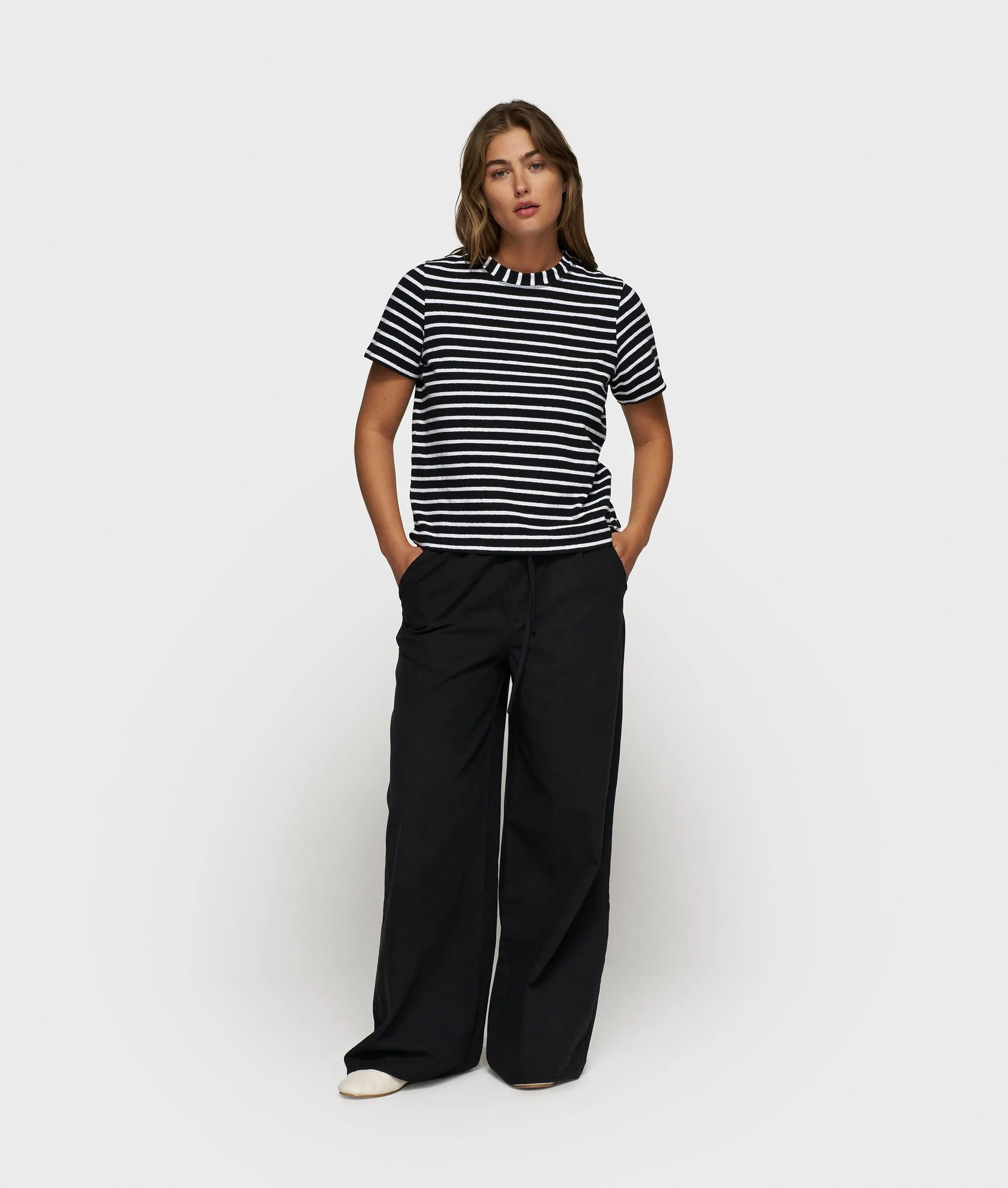THE PETITE TEE STRIPES | black/white sold by 10days product image thumbnail 3