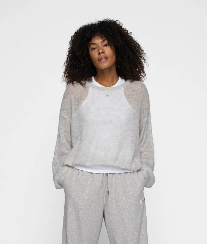 THE KNIT SWEATER | light grey melee made by 10days