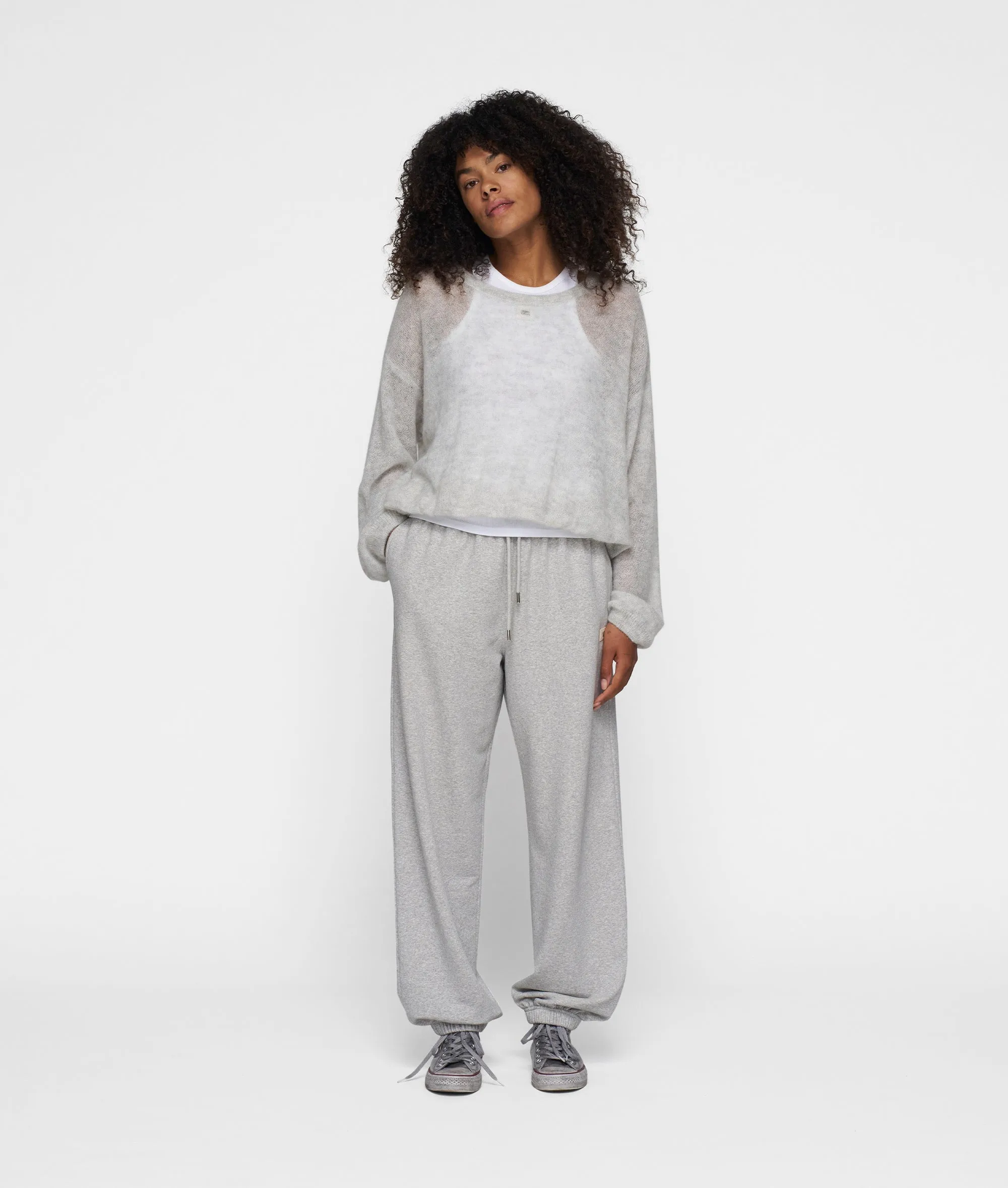 THE KNIT SWEATER | light grey melee sold by 10days product image thumbnail 3