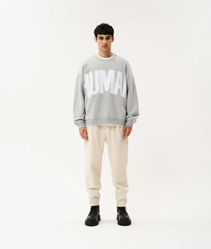 Human fleece sweater | light grey melee made by 10days