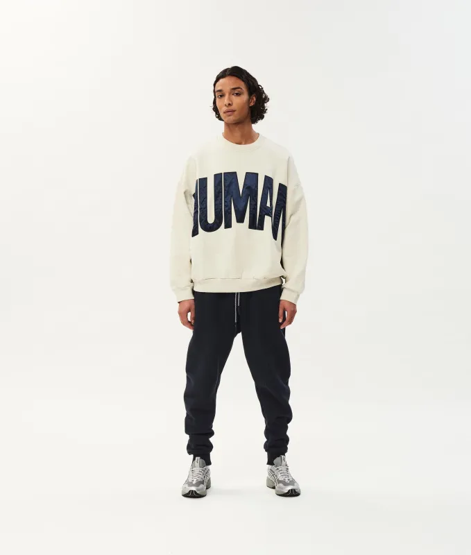 Human fleece sweater | soft white melee made by 10days