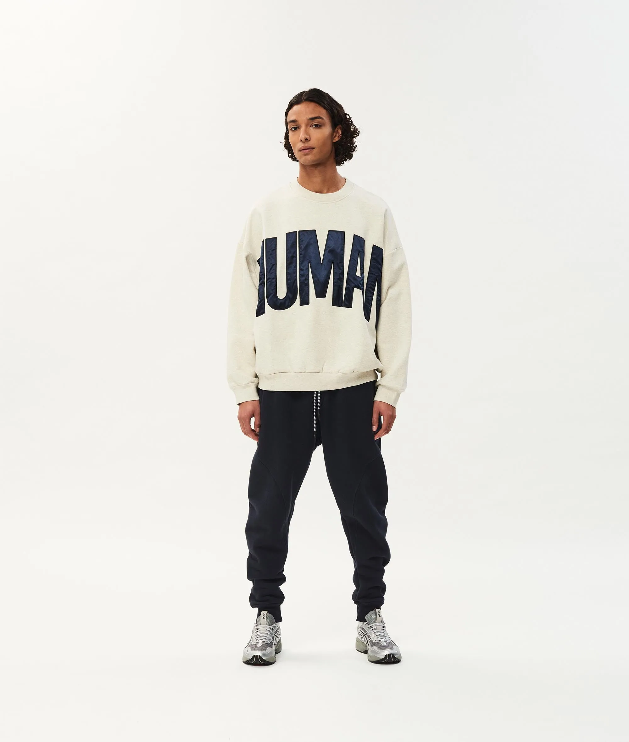 Human fleece sweater | soft white melee sold by 10days