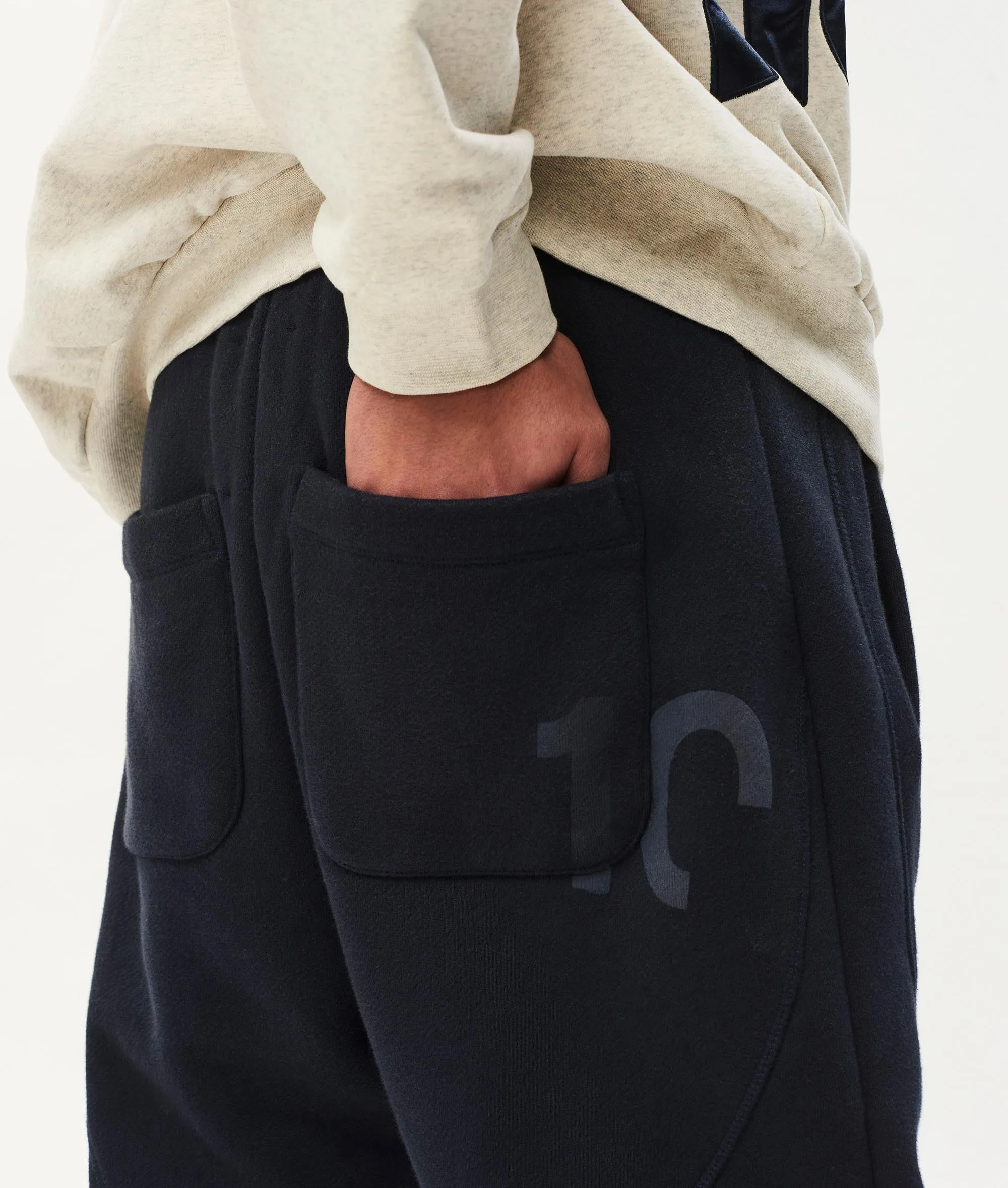 Human fleece sweater | soft white melee sold by 10days product image thumbnail 5
