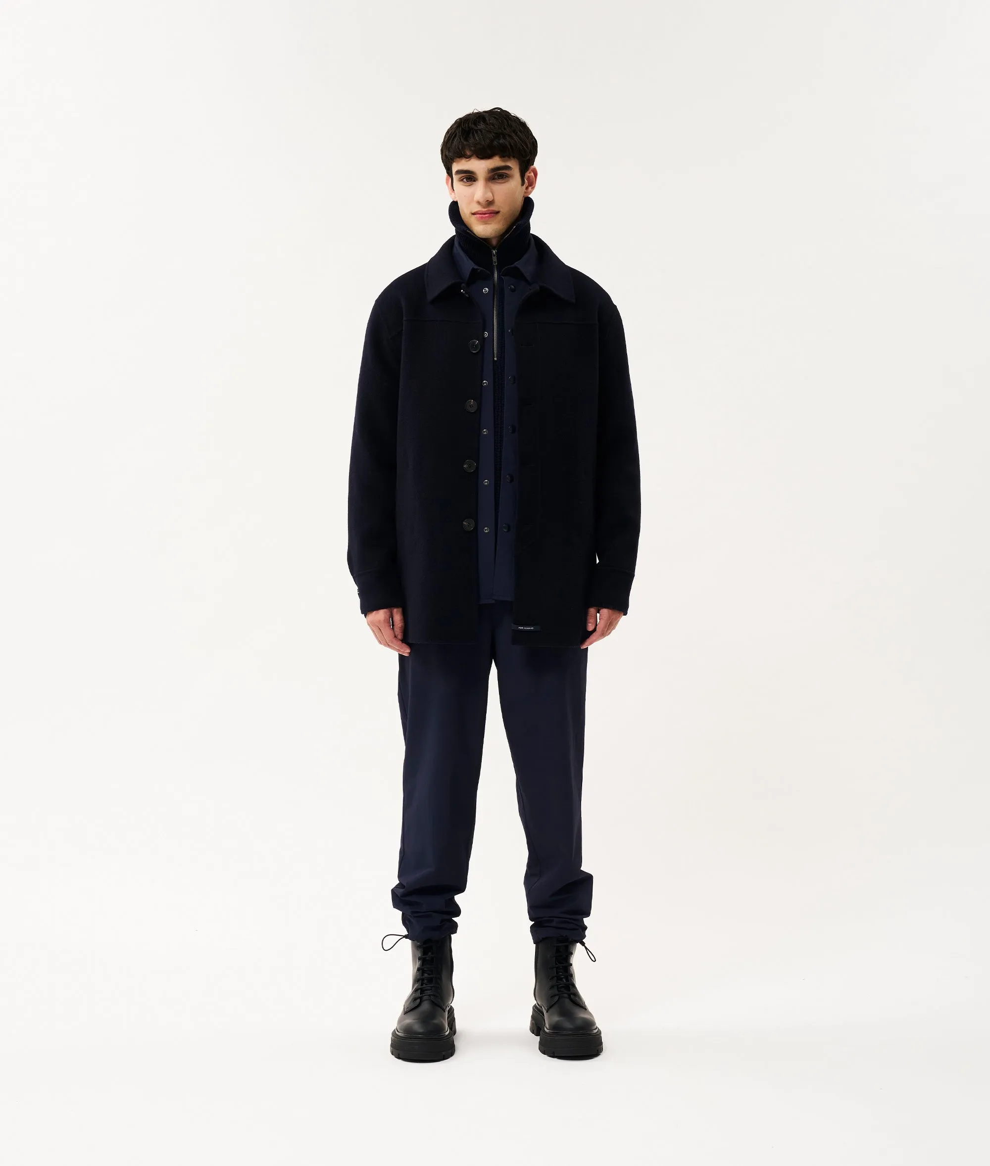 Harper soft wool jacket | dark blue sold by 10days product image thumbnail 3