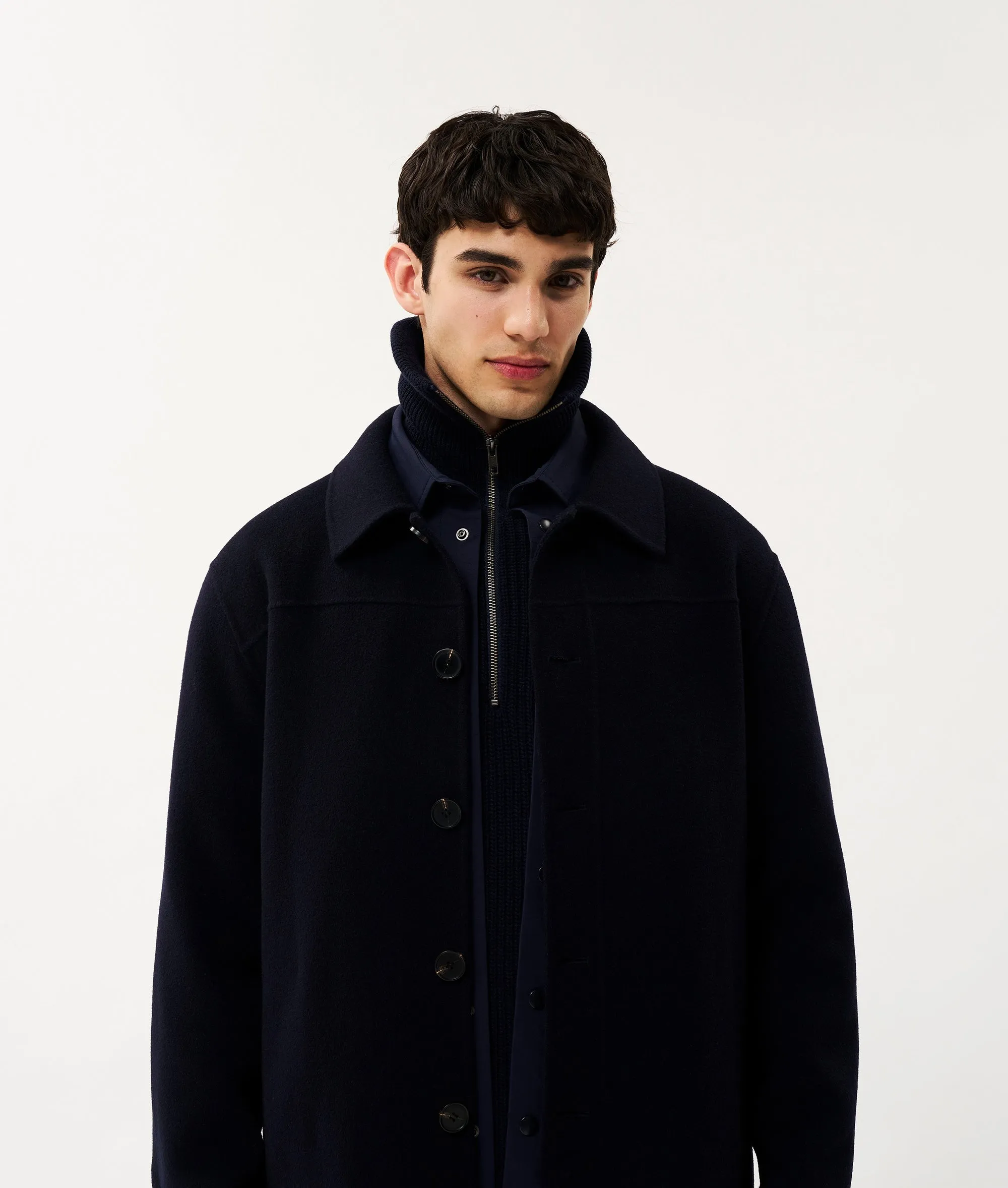 Harper soft wool jacket | dark blue sold by 10days product image thumbnail 2