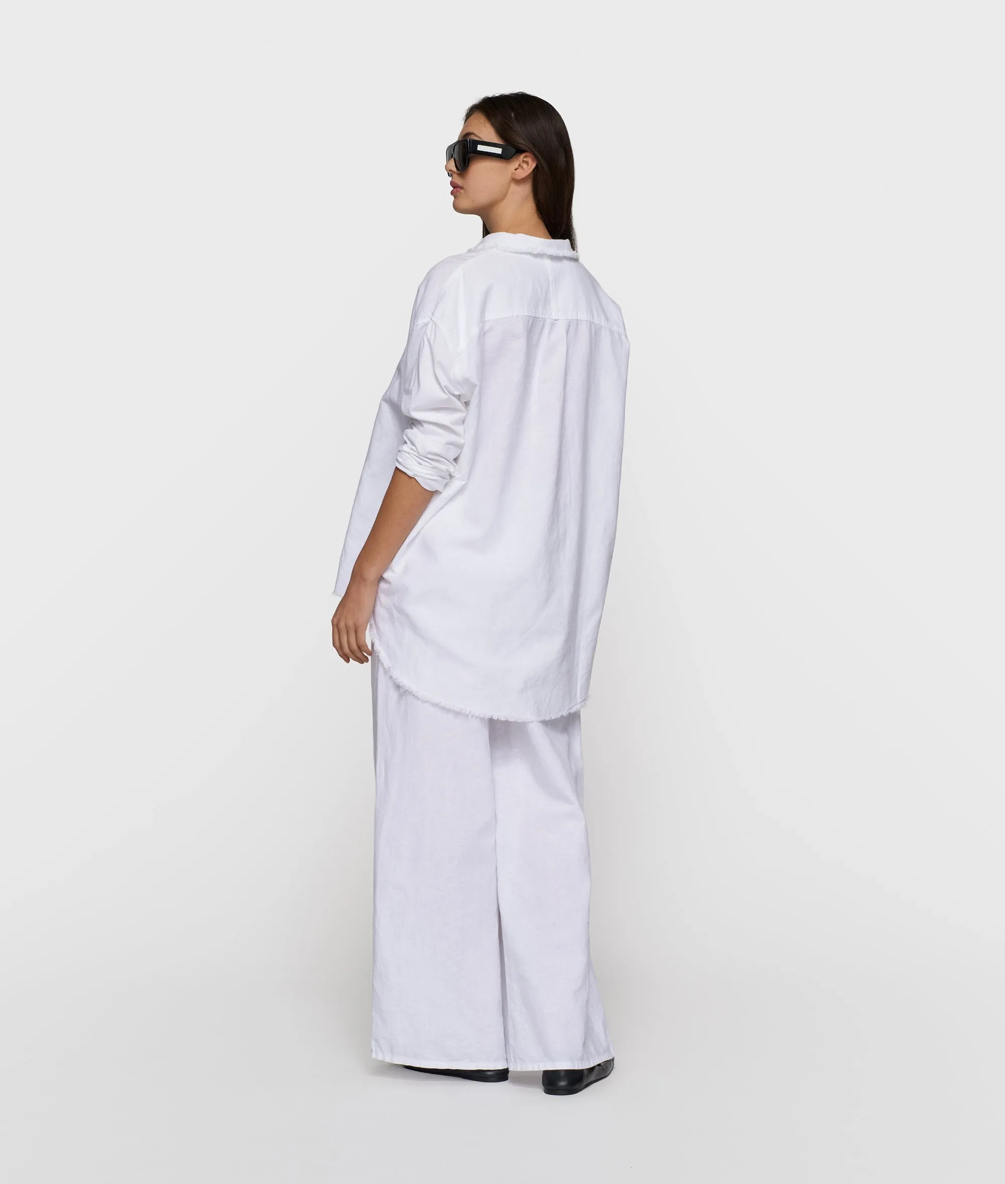 cotton linen blouse | white sold by 10days product image thumbnail 4