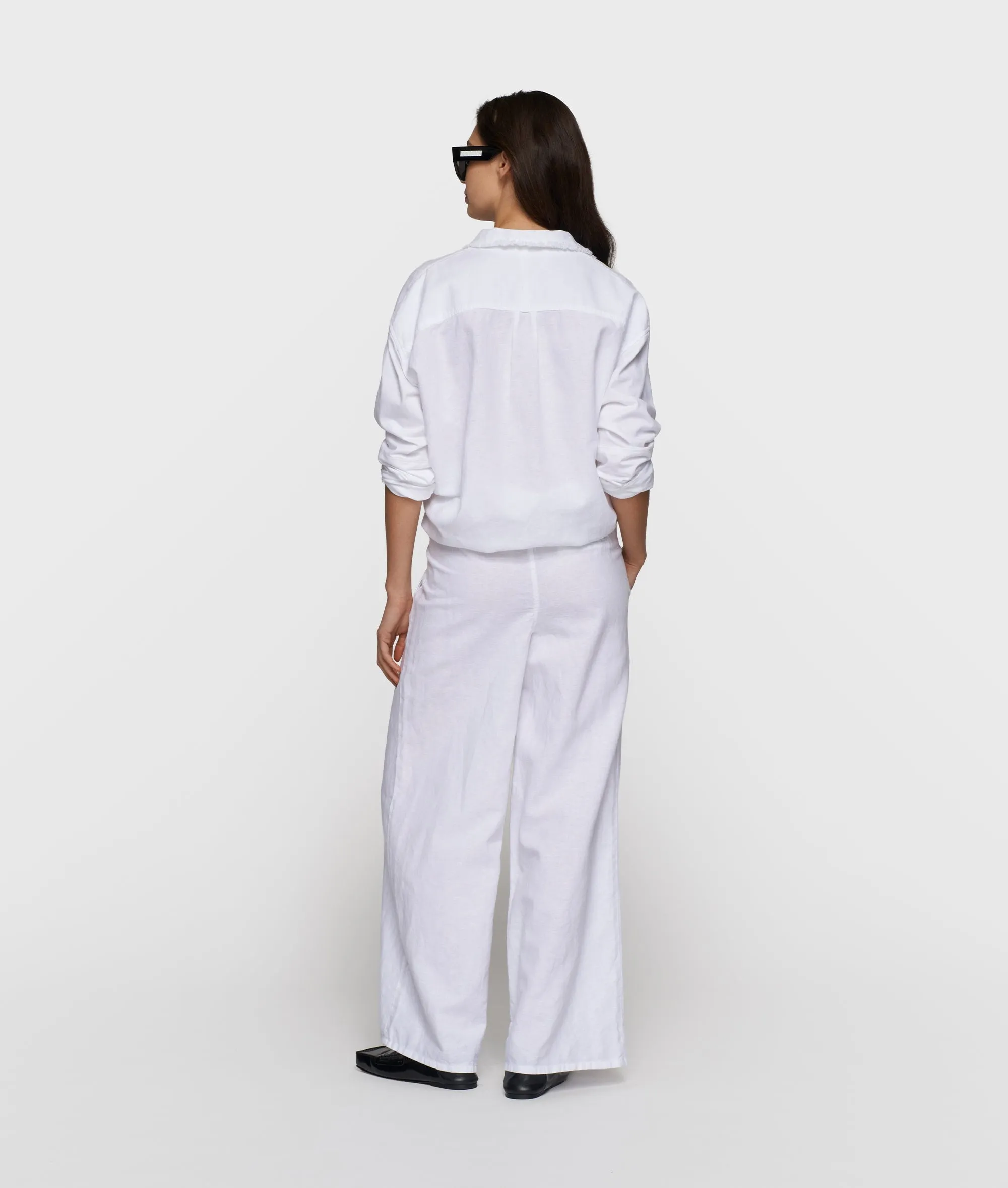 cotton linen pants | white sold by 10days product image thumbnail 3