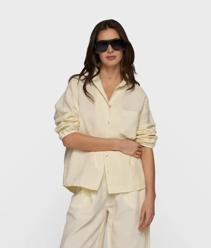 linen shirt | soft vanilla made by 10days