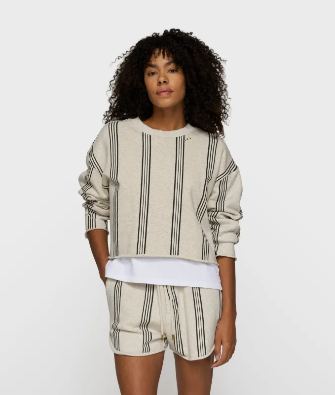 easy sweater stripes | soft white melee made by 10days