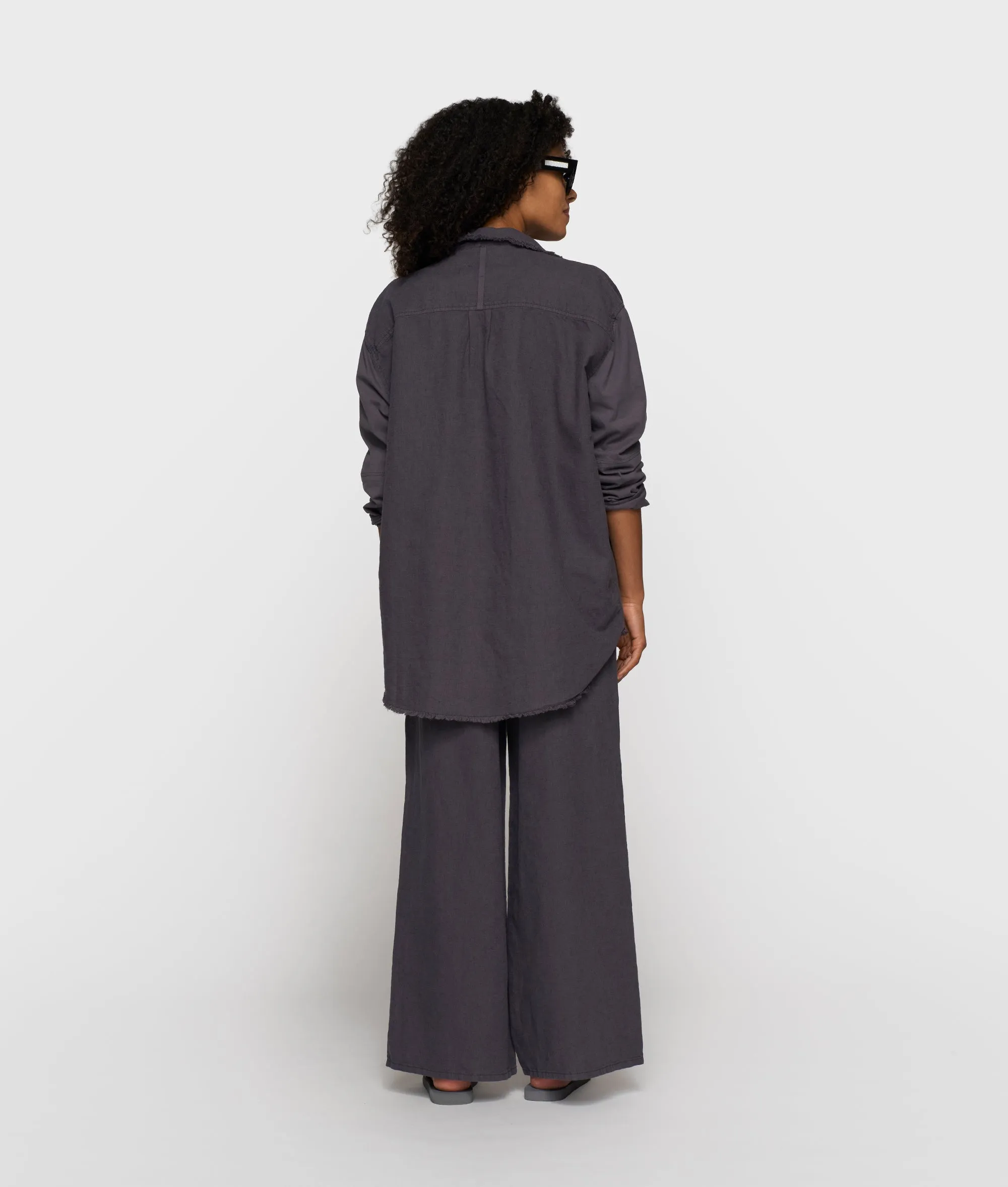 cotton linen blouse | steel blue sold by 10days product image thumbnail 4