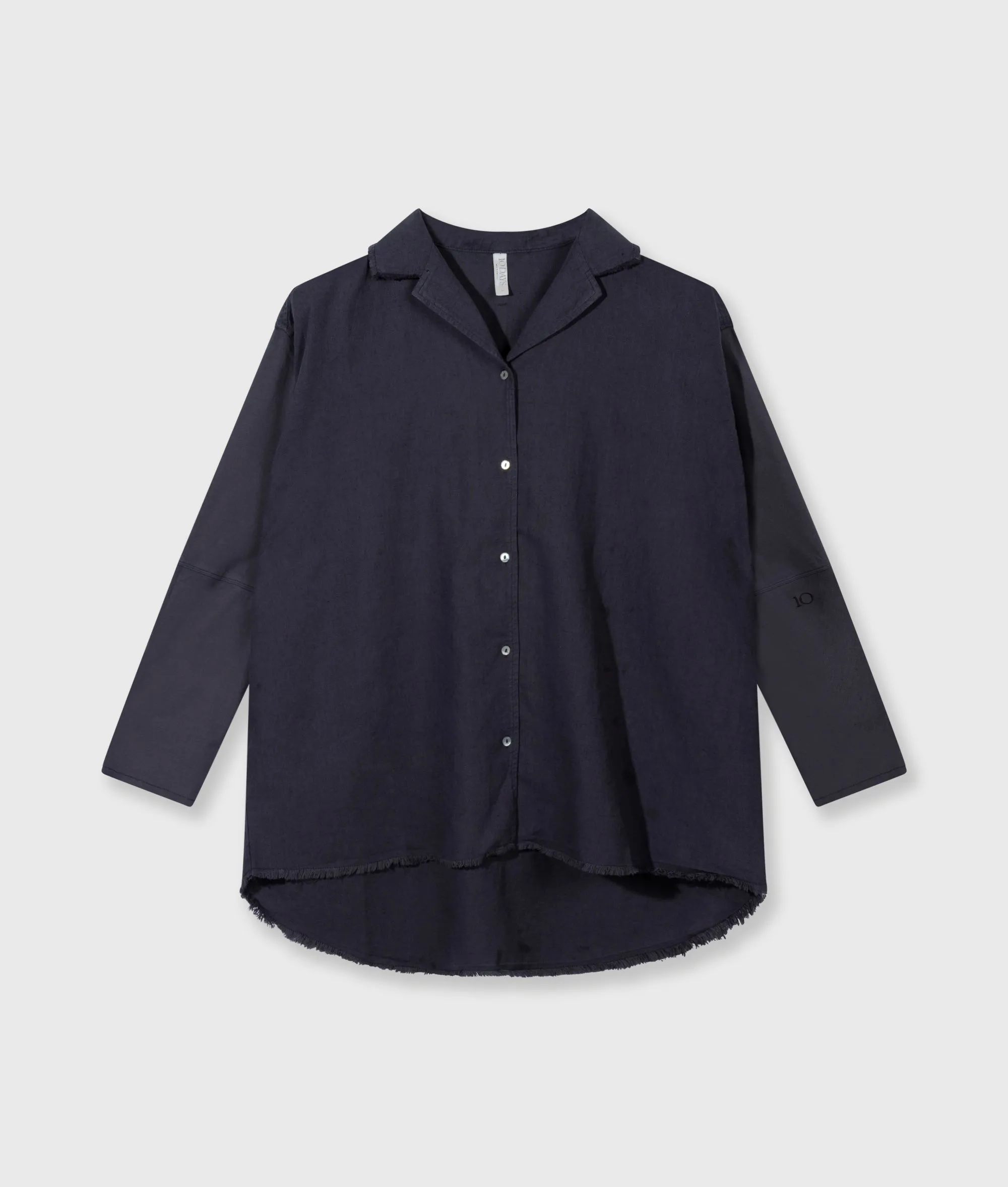 cotton linen blouse | steel blue sold by 10days product image thumbnail 5