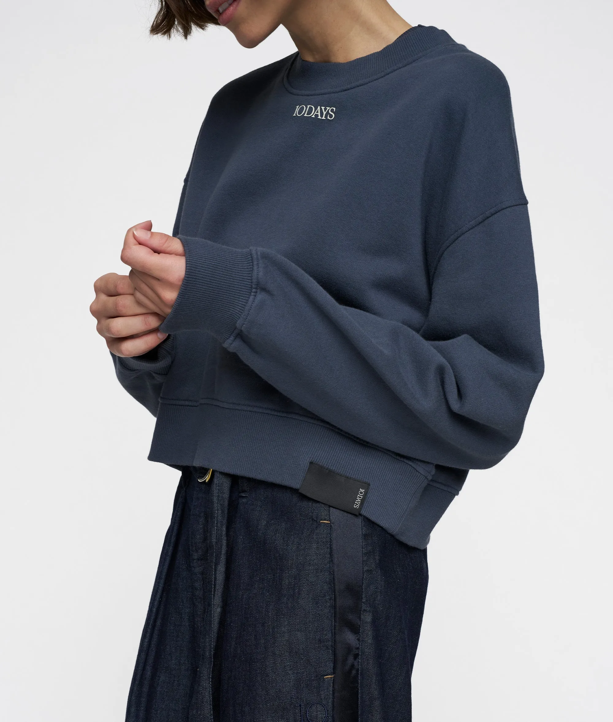 cropped sweater | yale blue sold by 10days product image thumbnail 2