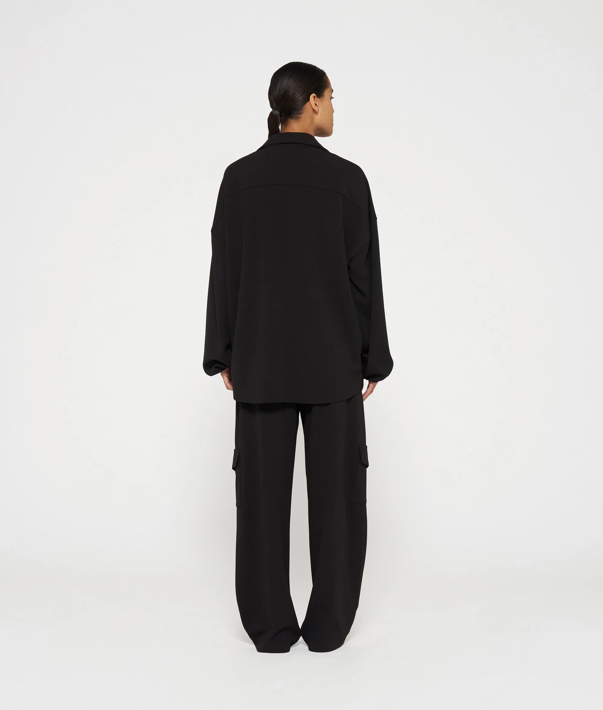 cargo pants crepe | black sold by 10days product image thumbnail 3