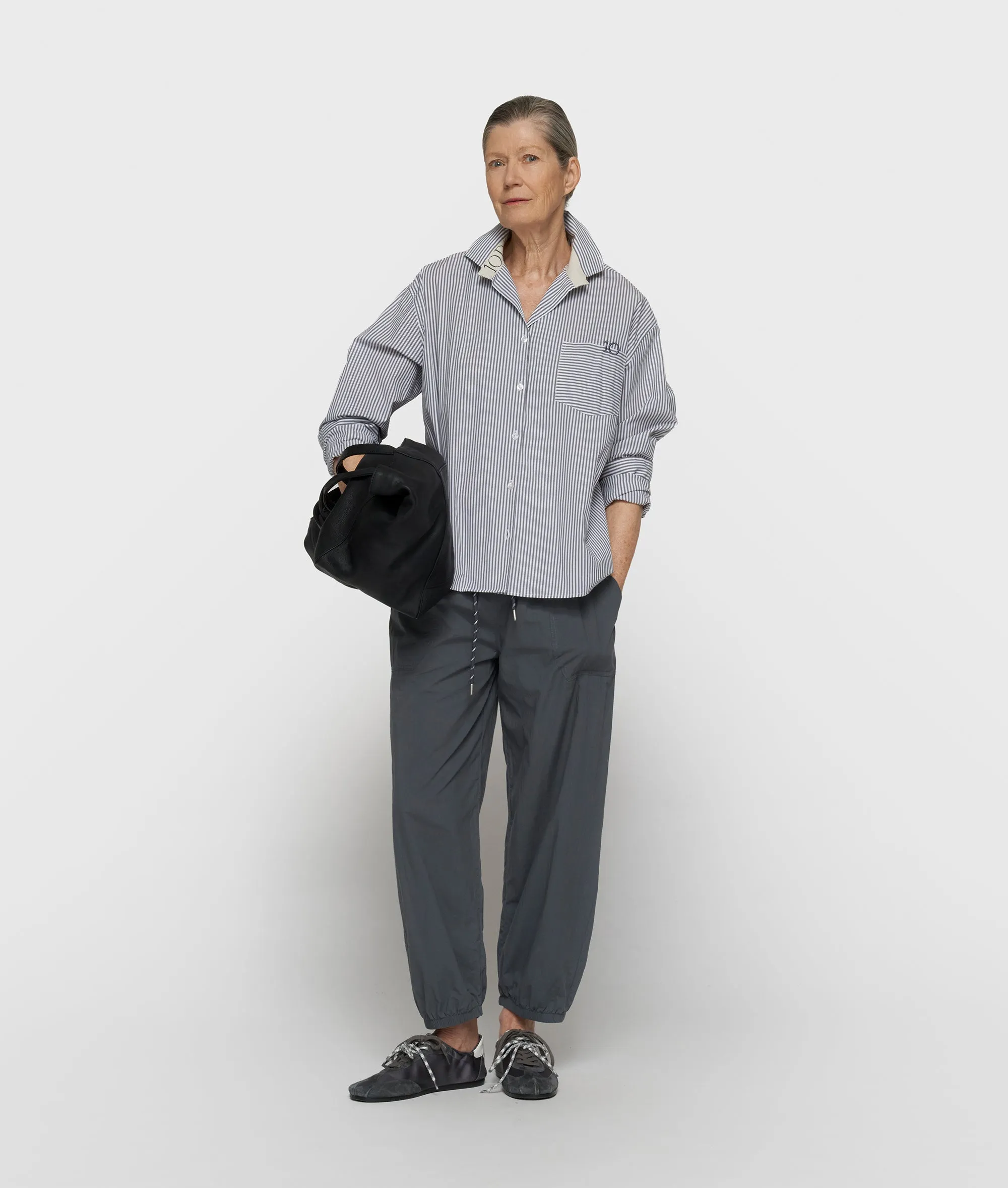 crinkle jogger | steel blue sold by 10days
