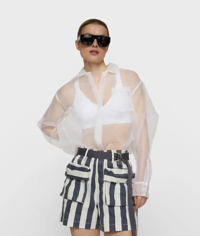 angel shirt organza | ecru made by 10days