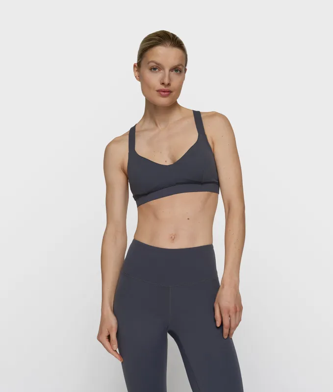 sporty bra | steel blue made by 10days