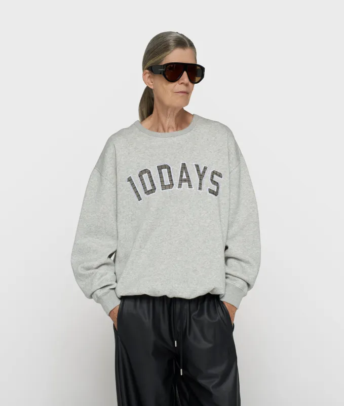 statement sweater logo | light grey melee made by 10days