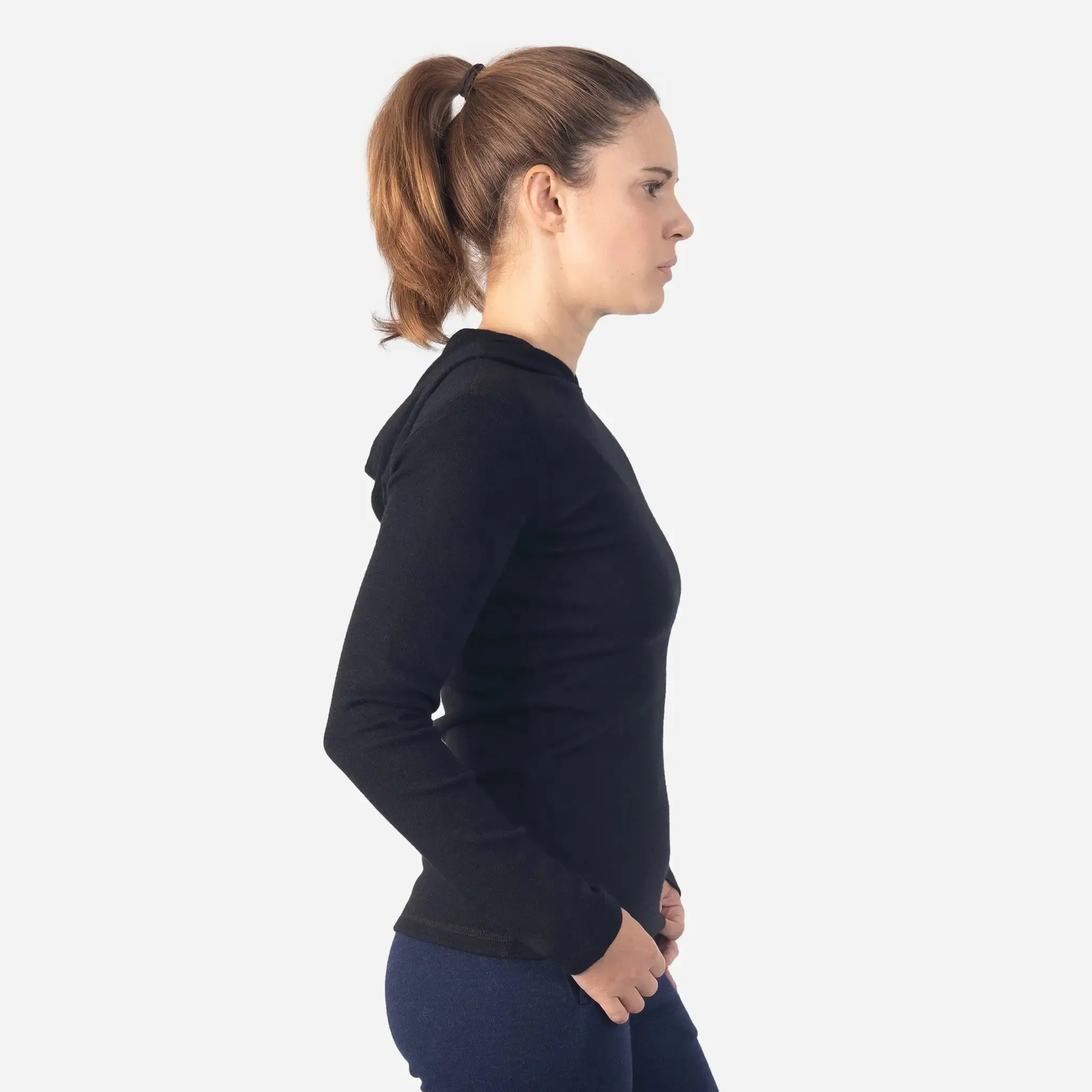 Women's Alpaca Wool Pullover Hoodie: 420 Midweight sold by Arms of Andes product image thumbnail 3