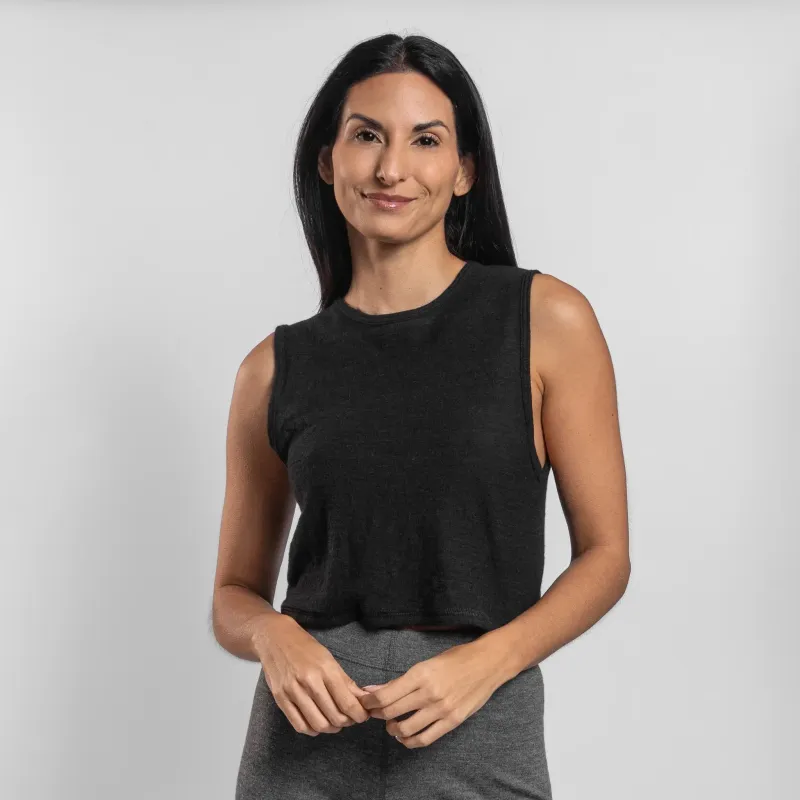 Women's Alpaca Wool Crop Tank Top: 110 Featherweight sold by Arms of Andes