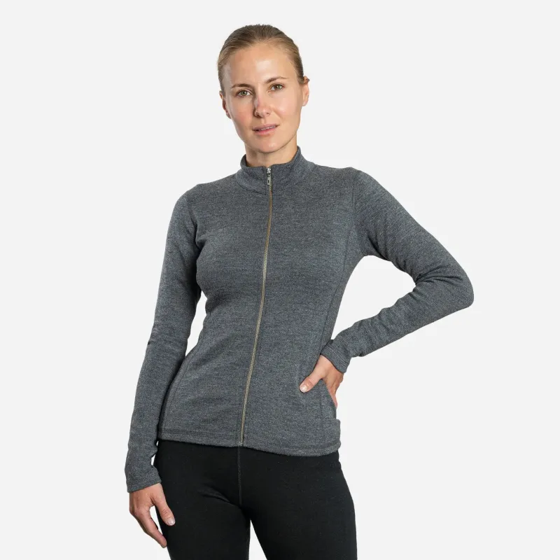 Women's Alpaca Wool Jacket: 420 Midweight Full-Zip made by Arms of Andes