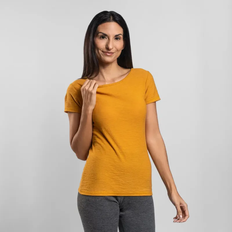Women's Alpaca Wool T-Shirt: 160 Ultralight Crew Neck sold by Arms of Andes