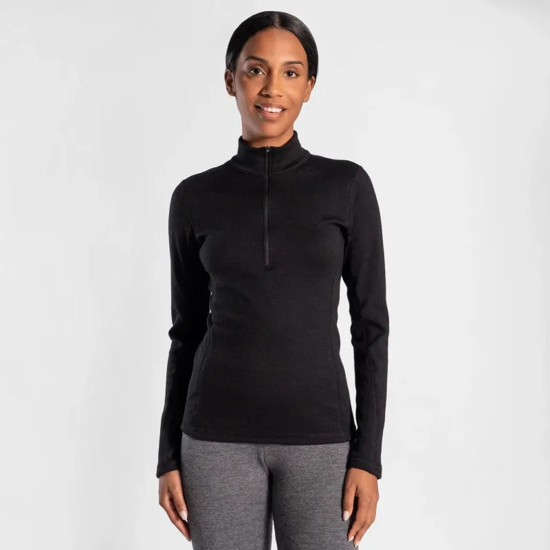 Women's Alpaca Wool Base Layer: 300 Lightweight Half-Zip made by Arms of Andes