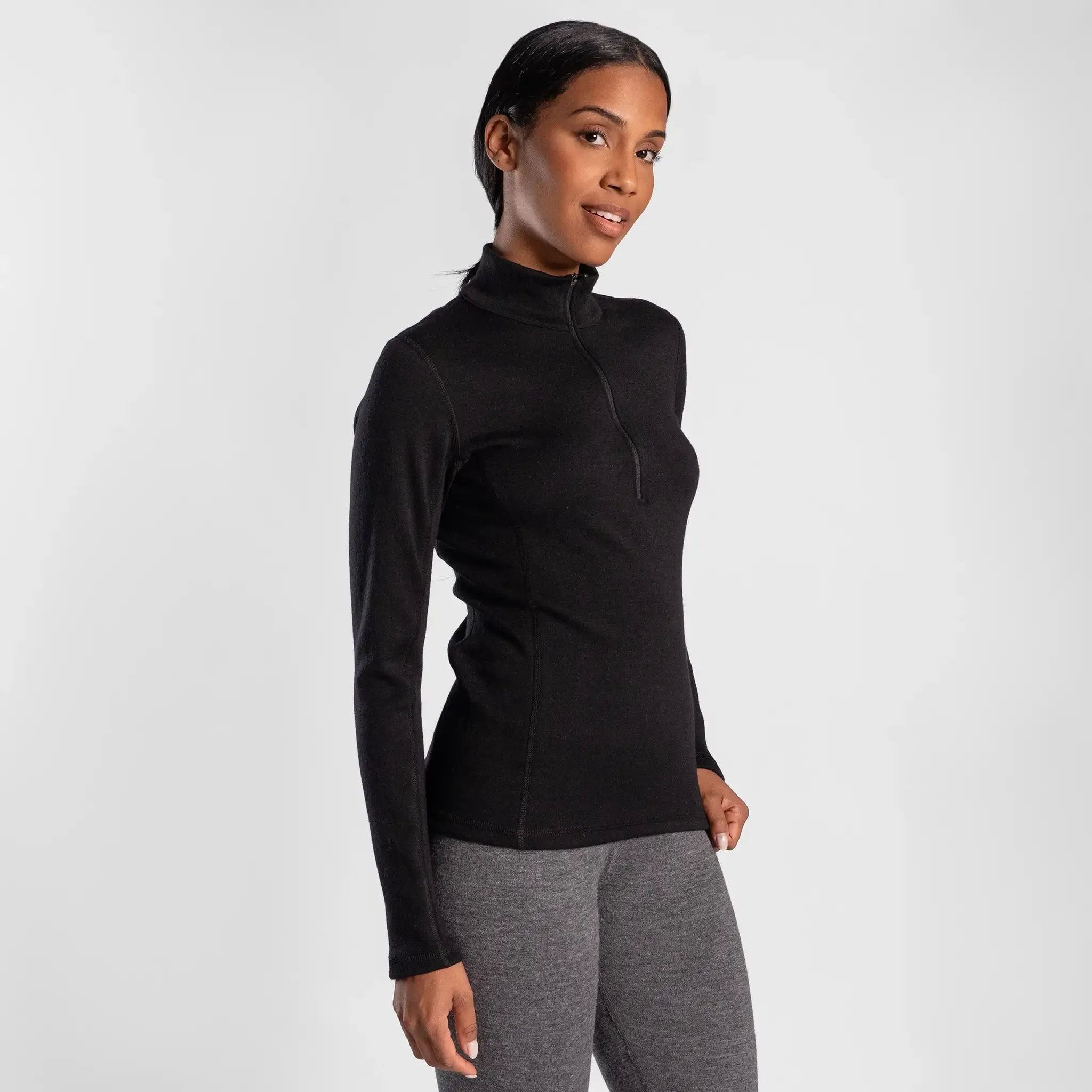Women's Alpaca Wool Base Layer: 300 Lightweight Half-Zip sold by Arms of Andes product image thumbnail 3