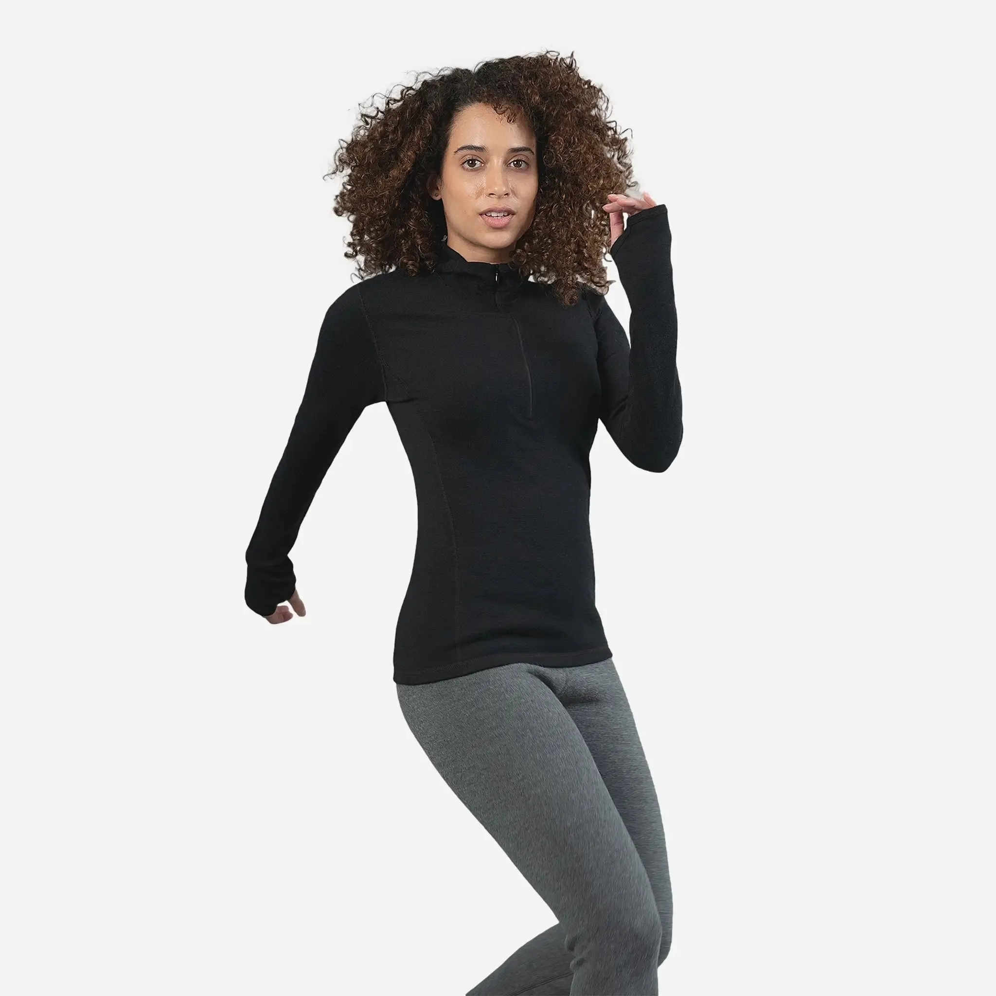 Women's Alpaca Wool Hoodie: 300 Lightweight Half-Zip sold by Arms of Andes product image thumbnail 5
