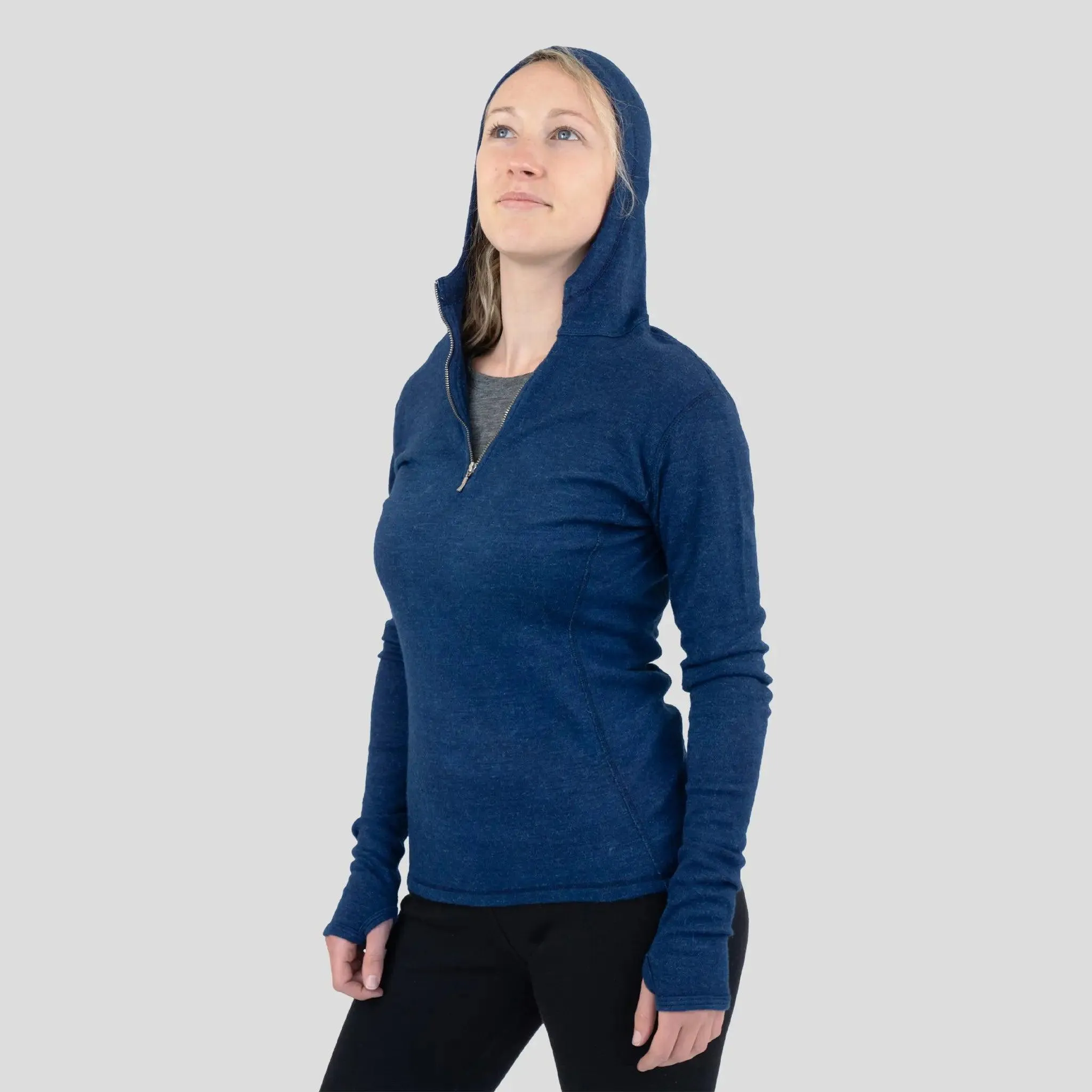 Women's Alpaca Wool Hoodie: 300 Lightweight Half-Zip sold by Arms of Andes product image thumbnail 2