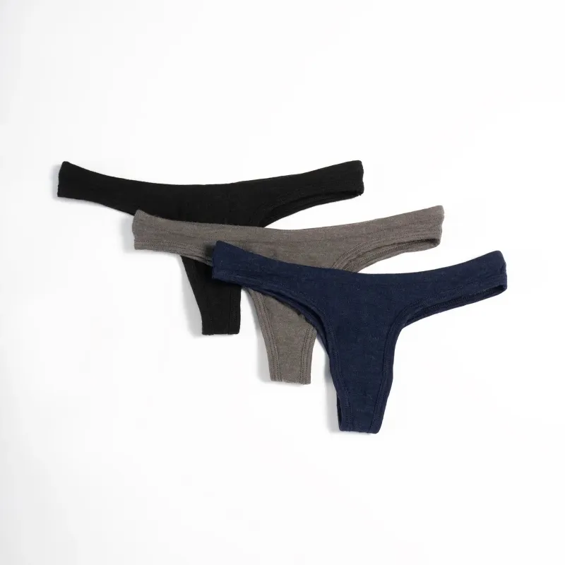 3 Pack Bundle - Women's Alpaca Wool Thong: 160 Ultralight made by Arms of Andes