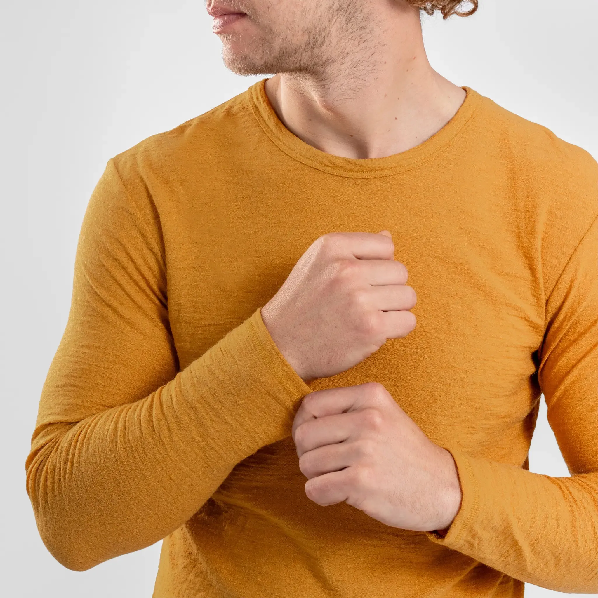 Men's Alpaca Wool Long Sleeve T-Shirt: 160 Ultralight sold by Arms of Andes product image thumbnail 2