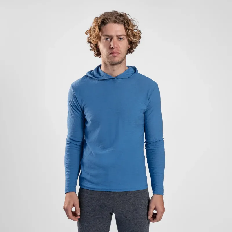 Men's Alpaca Wool Sun Hoodie: 160 Ultralight made by Arms of Andes