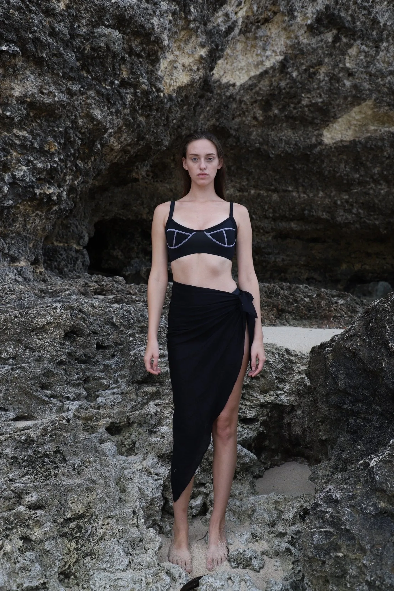 Alila Black Sarong sold by Makara Wear