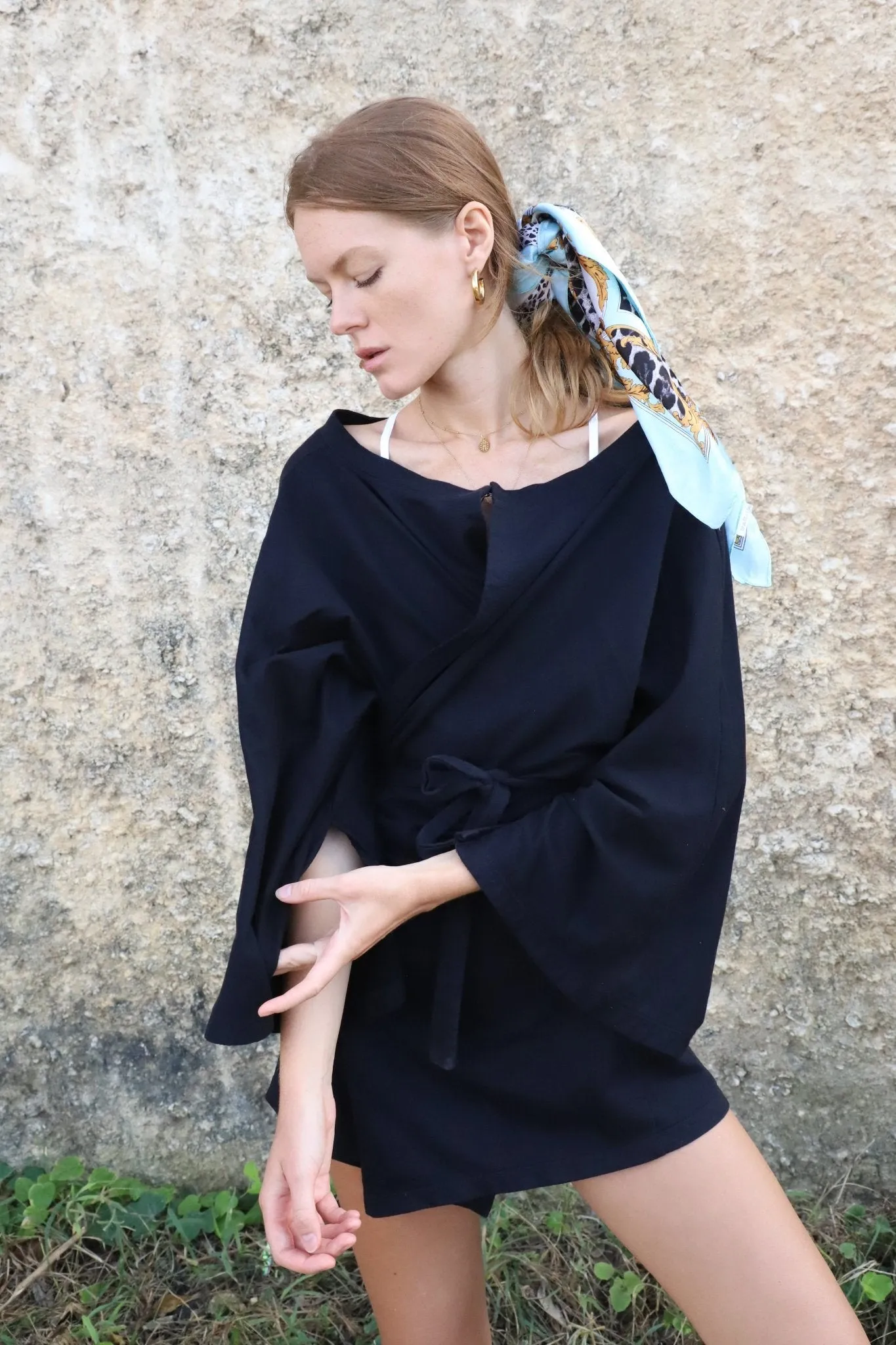 Organic French Terry Kimono Short Robe sold by Makara Wear product image thumbnail 5