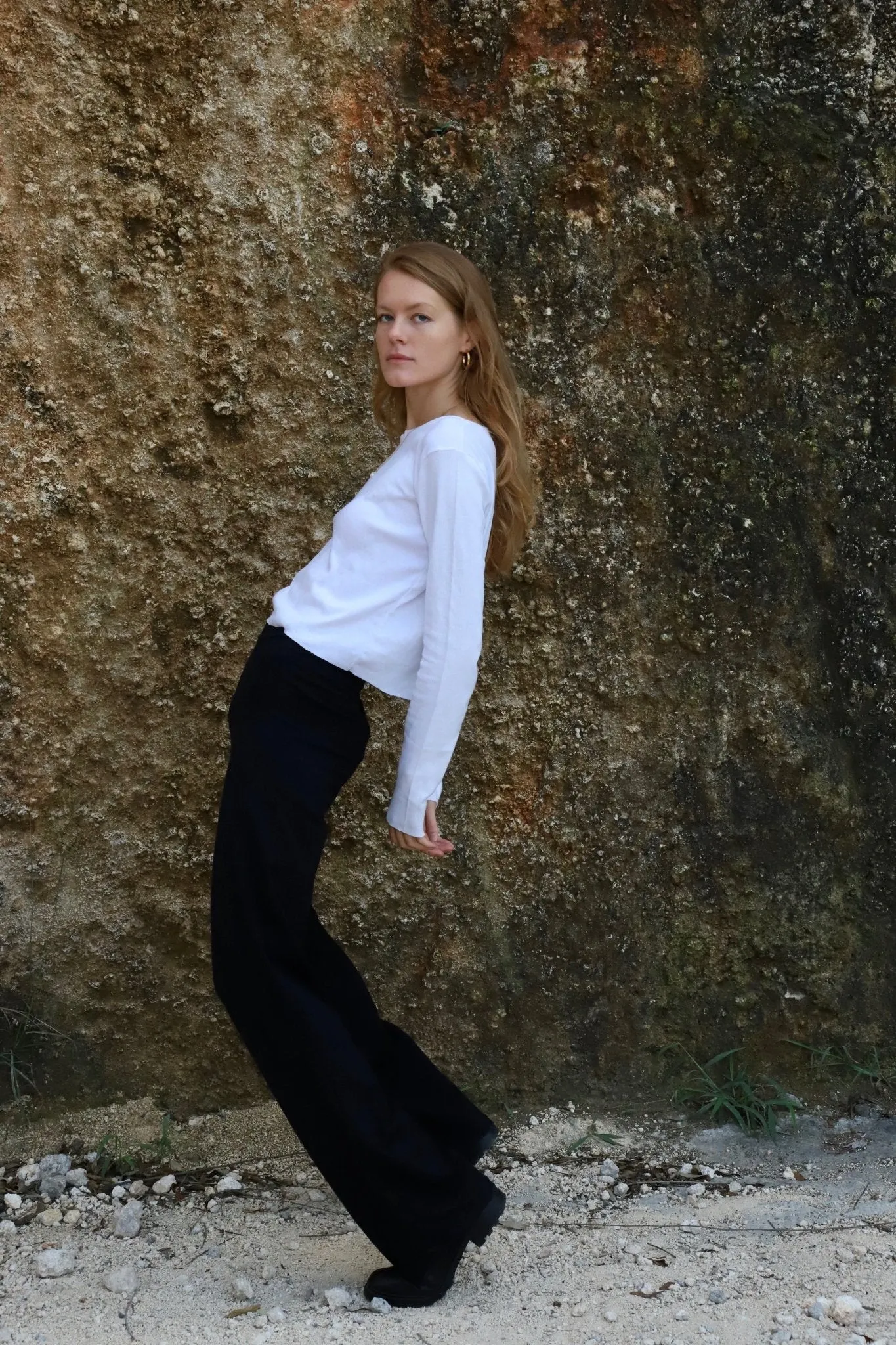 Organic Cotton Long Sleeve Crop Top sold by Makara Wear product image thumbnail 5