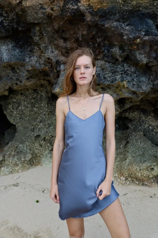 Upcycled Lavender Slip Dress sold by Makara Wear