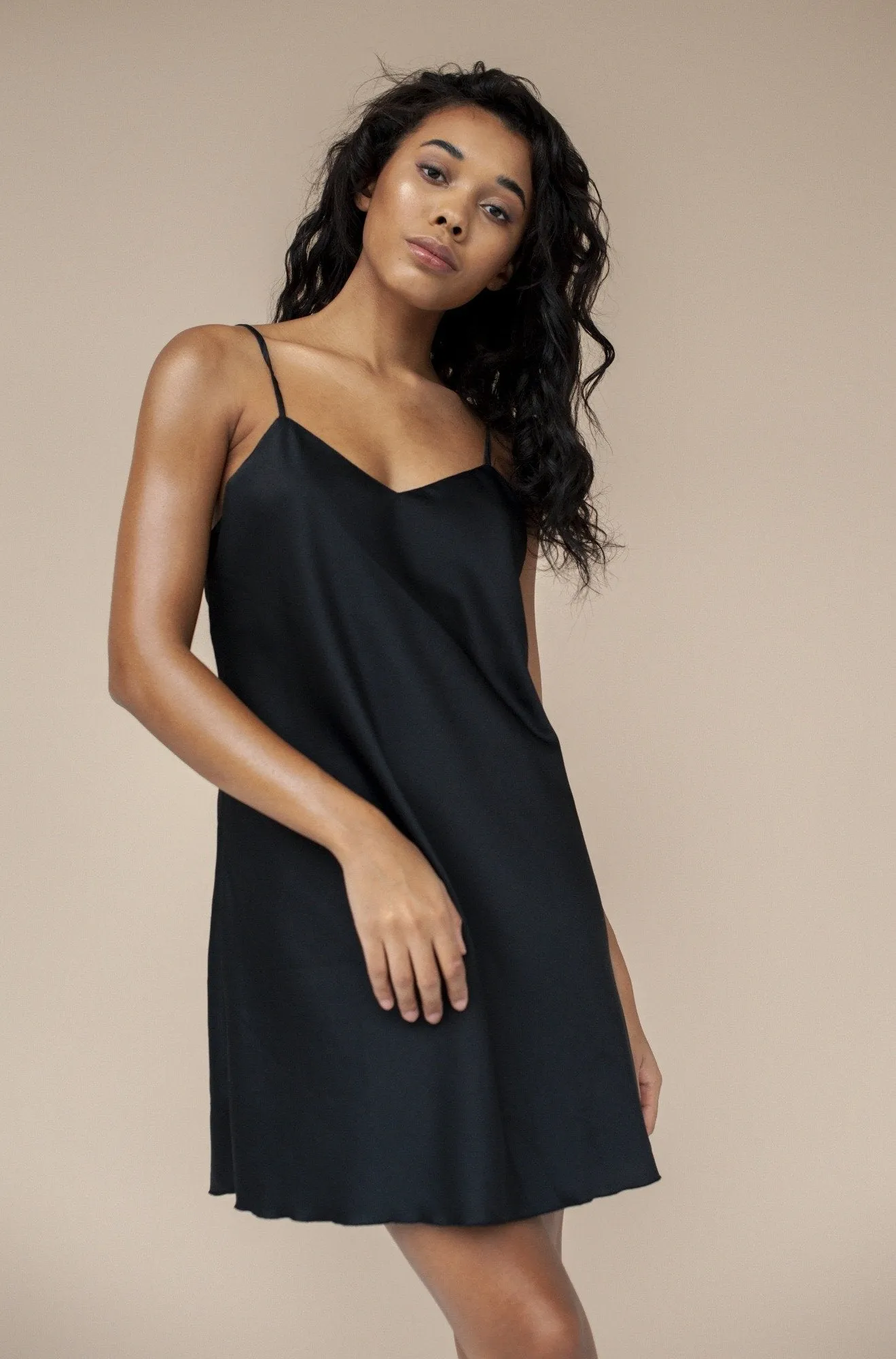 Upcycled Black Slip Dress - Secret Sale sold by Makara Wear product image thumbnail 2