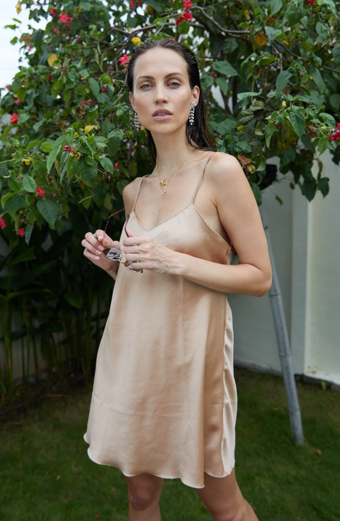 Upcycled Creme Nude Slip Dress sold by Makara Wear product image thumbnail 2