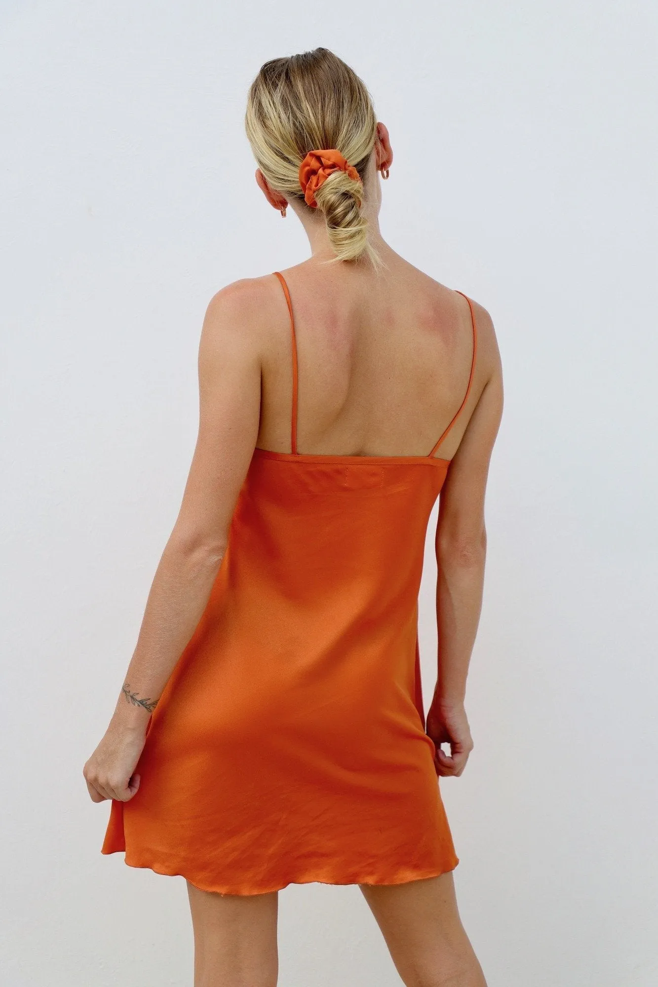 Upcycled Burnt Orange Slip Dress sold by Makara Wear product image thumbnail 3
