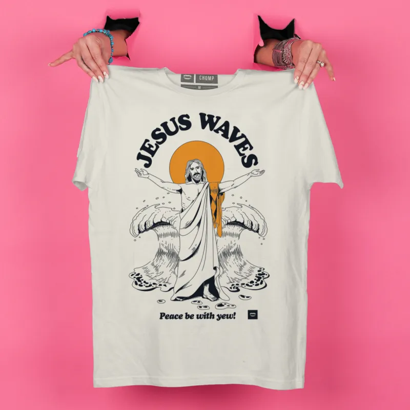 Jesus Waves [Ivory] sold by Chomp