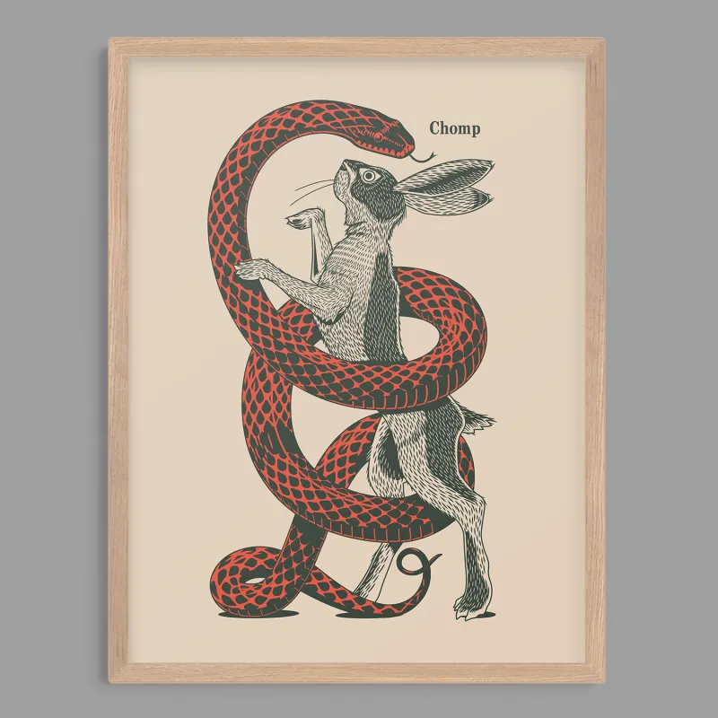 Snake Hare Print made by Chomp
