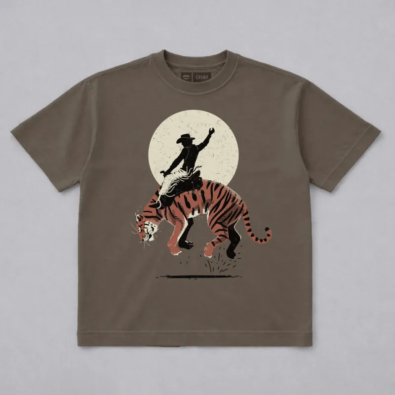 Cowboy Tiger Boxy Tee [pre-sale] made by Chomp